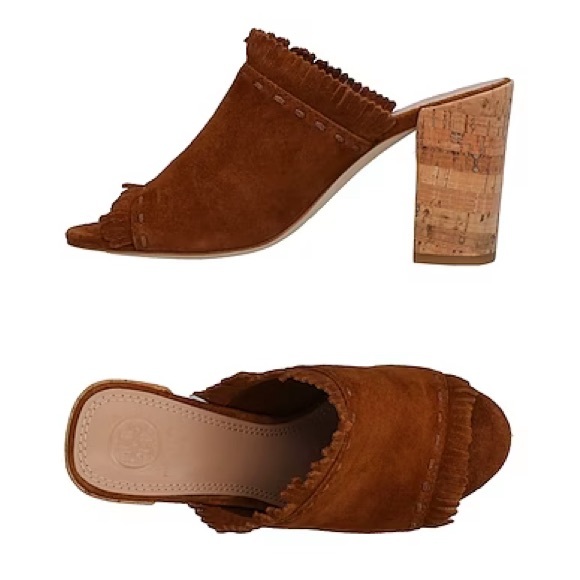 Tory Burch Femme Soft Suede Sandal heels - Picture 1 of 11